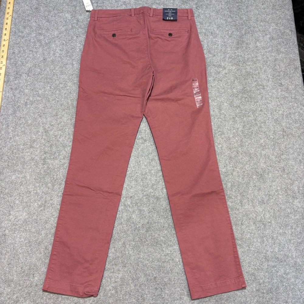 Gap Essential Khaki Slim Fit Pants Mens 32x32 Clay Pink GapFlex Chinos NEW